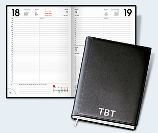 Buchkalender mit Tagesansicht